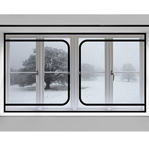 ZHOUZHOU Individuelles Fenster-Fliegengitter, langlebiges Fensterschutznetz, Anti-Insekten, Netz, waschbar, mit Reißverschluss, einfach zu installieren von ZHOUZHOU