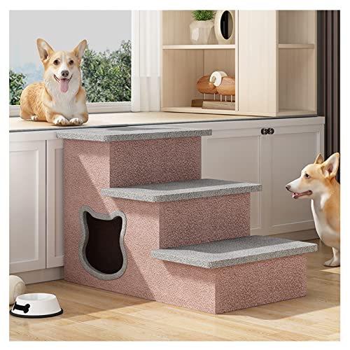 Holz-Hundetreppe, Stufen für kleine Hunde und Katzen, multifunktionale, mehrstufige, rutschfeste Hunderampe/Leiter für Haustiere im Innenbereich, einfach zu Bett und Auto Holz-Hundetreppe, Stufen für kleine Hunde und Katzen, multifunktionale, mehrstufige, rutschfeste Hunderampe/Leiter für Haustiere im Innenbereich, einfach zu Bett und Auto von ZHSYXLB