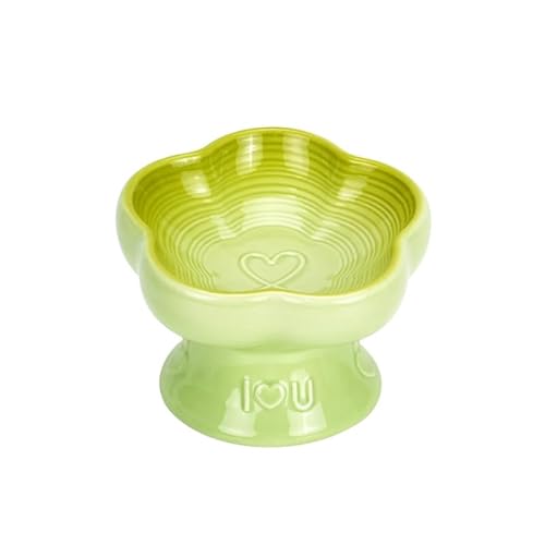 ZHUIYIWIN Antischlingnapf Hunde, Anti Schling Napf Hundenapf Futternapf für Katzen, Keramischer Hundenapf für Katzen und Kleine Hunde (Fresh Green) von ZHUIYIWIN