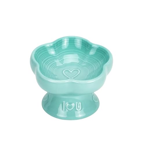 ZHUIYIWIN Antischlingnapf Hunde, Anti Schling Napf Hundenapf Futternapf für Katzen, Keramischer Hundenapf für Katzen und Kleine Hunde (Tranquil Sea Blue) von ZHUIYIWIN