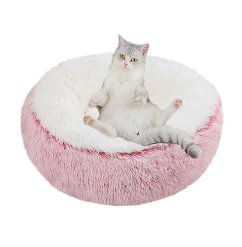 ZHULONGRUSHUI Beruhigendes Katzenbett, Donut-Bett, Anti-Angst, Haustierbett, Katzenbetten für Indoor-Katzen/Kätzchen, kleines Katzenbett, Sofa mit rutschfester Unterseite für Welpen, Hunde, waschbar ZHULONGRUSHUI Beruhigendes Katzenbett, Donut-Bett, Anti-Angst, Haustierbett, Katzenbetten für Indoor-Katzen/Kätzchen, kleines Katzenbett, Sofa mit rutschfester Unterseite für Welpen, Hunde, waschbar von ZHULONGRUSHUI