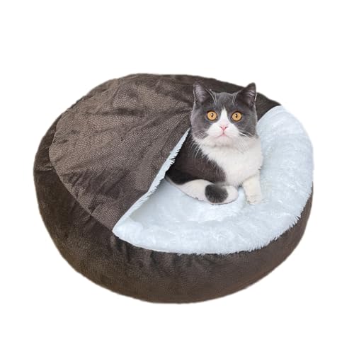 ZHULONGRUSHUI Hunde- und Katzenbetten, beruhigendes Donut-Kuschelbett für mittelgroße und kleine Hunde, warmes Welpenbett mit Kapuze, Hundehöhle, Katzenbett, mittelgroß, waschbar mit atmungsaktivem ZHULONGRUSHUI Hunde- und Katzenbetten, beruhigendes Donut-Kuschelbett für mittelgroße und kleine Hunde, warmes Welpenbett mit Kapuze, Hundehöhle, Katzenbett, mittelgroß, waschbar mit atmungsaktivem von ZHULONGRUSHUI