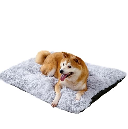 ZHULONGRUSHUI Hundebett,Haustierbett,Hundesofa,Flauschig Waschbar Hundekissen,Kuschelig Rechteckiger Hundekörbchen,rutschfeste Unterseite,für Kleine,Mittlere und Große Hunde Katzen(Hellgrau) von ZHULONGRUSHUI