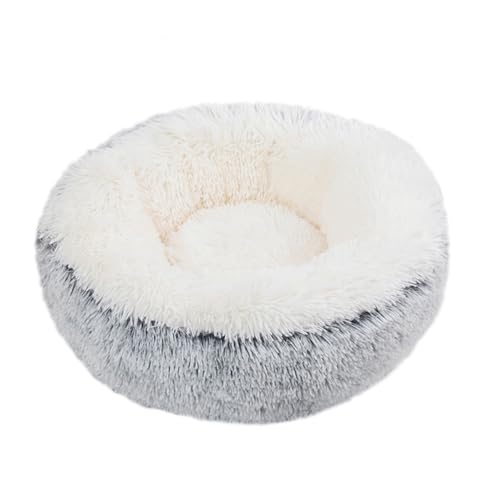 ZHULONGRUSHUI Katzenbett, Donut-Bett, waschbar, Katzenbetten für Indoor-Katzen und Kätzchen, lindert Katzenangst, rutschfeste Unterseite für kleine Haustiere, Welpen, Hunde, Schlummerfunktion, zum von ZHULONGRUSHUI