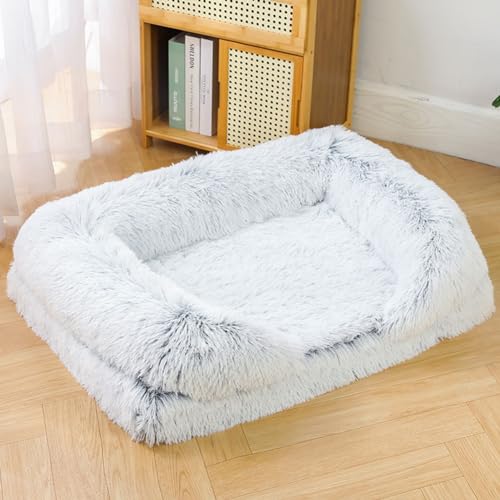 ZHULONGRUSHUI Orthopädisches Hundebett, Katzenbett, flauschige Hundematratze, großes Memory-Schaum-Hundesofa, Haustierbett mit abnehmbarem, waschbarem Bezug, M, für kleine und mittelgroße Hunde von ZHULONGRUSHUI