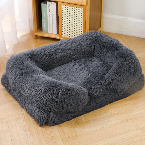 ZHULONGRUSHUI Orthopädisches Hundebett, Katzenbett, flauschige Hundematratze, großes Memory-Schaum-Hundesofa, Haustierbett mit abnehmbarem, waschbarem Bezug, M, für kleine und mittelgroße Hunde von ZHULONGRUSHUI