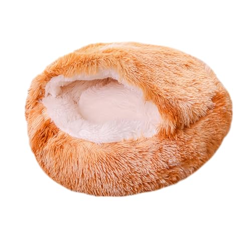 ZHULONGRUSHUI Weiches, flauschiges Haustierbett für Katzen oder Hunde, Katzenbett, rund, mit Kapuze, selbstwärmendes Haustierbett für Katzen/Welpen, rutschfeste und wasserdichte Unterseite, waschbar ZHULONGRUSHUI Weiches, flauschiges Haustierbett für Katzen oder Hunde, Katzenbett, rund, mit Kapuze, selbstwärmendes Haustierbett für Katzen/Welpen, rutschfeste und wasserdichte Unterseite, waschbar von ZHULONGRUSHUI