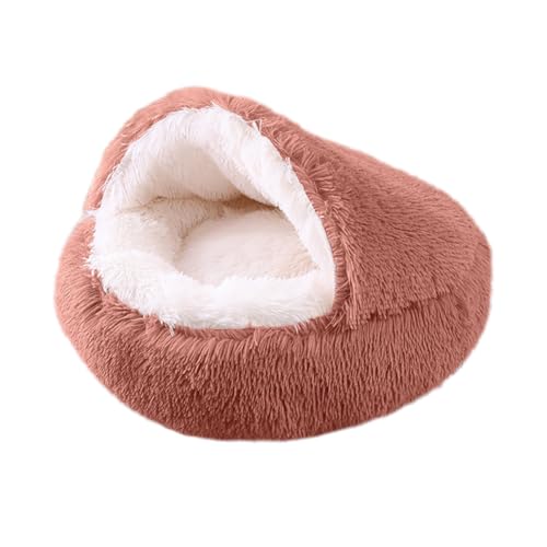 ZHULONGRUSHUI Weiches, flauschiges Haustierbett für Katzen oder Hunde, Katzenbett, rund, mit Kapuze, selbstwärmendes Haustierbett für Katzen/Welpen, rutschfeste und wasserdichte Unterseite, waschbar ZHULONGRUSHUI Weiches, flauschiges Haustierbett für Katzen oder Hunde, Katzenbett, rund, mit Kapuze, selbstwärmendes Haustierbett für Katzen/Welpen, rutschfeste und wasserdichte Unterseite, waschbar von ZHULONGRUSHUI
