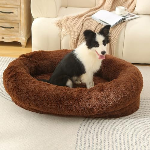 ZHULONGRUSHUI Weiches Hunde- und Katzenbett, warmes Haustierbett, gemütlich, Anti-Angst-Bett mit rutschfester Unterseite und waschbar, beruhigendes Hundebett für kleine, mittelgroße und große Hunde ZHULONGRUSHUI Weiches Hunde- und Katzenbett, warmes Haustierbett, gemütlich, Anti-Angst-Bett mit rutschfester Unterseite und waschbar, beruhigendes Hundebett für kleine, mittelgroße und große Hunde von ZHULONGRUSHUI