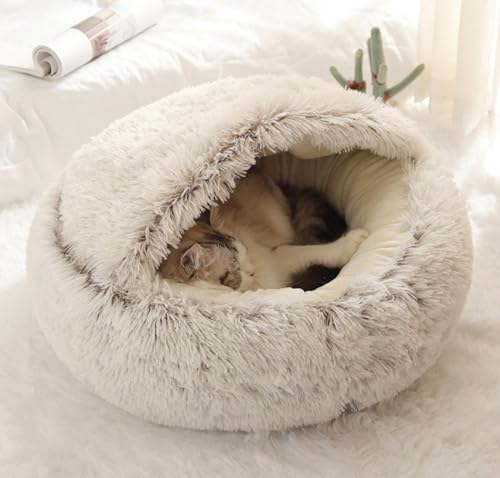 ZHULONGRUSHUI Weiches Katzenbett, flauschiges Kätzchenbett, waschbar, kleines Hundebett mit rutschfester Unterseite, Haustierkissen, Welpenbett für kleine, mittelgroße Haustiere, zum Schlummern, von ZHULONGRUSHUI