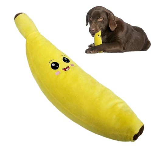 ZHUMCCY Bananen Hundespielzeug, Bananen Kauspielzeug Bananen Plüsch Hundespielzeug Lustiges Bananen Quietschspielzeug Interaktives Plüsch Hundespielzeug Für Langeweile, Spielen, Trainieren ZHUMCCY Bananen Hundespielzeug, Bananen Kauspielzeug Bananen Plüsch Hundespielzeug Lustiges Bananen Quietschspielzeug Interaktives Plüsch Hundespielzeug Für Langeweile, Spielen, Trainieren von ZHUMCCY