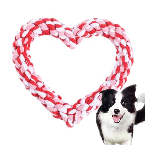 ZHUMCCY Herzseil Hundespielzeug, Seilherzen Welpe Hundespielzeug Herzförmiges Seil Hund Kauspielzeug Interaktives Herzseil Valentinstag Hundespielzeug für kleine mittelgroße Hunde Zahnen Spielen und ZHUMCCY Herzseil Hundespielzeug, Seilherzen Welpe Hundespielzeug Herzförmiges Seil Hund Kauspielzeug Interaktives Herzseil Valentinstag Hundespielzeug für kleine mittelgroße Hunde Zahnen Spielen und von ZHUMCCY