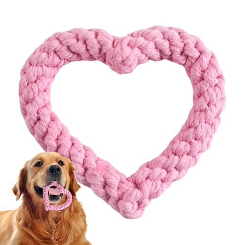 ZHUMCCY Herzseil Hundespielzeug, Seilherzen Welpe Hundespielzeug Herzförmiges Seil Hund Kauspielzeug Interaktives Herzseil Valentinstag Hundespielzeug für kleine mittelgroße Hunde Zahnen Spielen und ZHUMCCY Herzseil Hundespielzeug, Seilherzen Welpe Hundespielzeug Herzförmiges Seil Hund Kauspielzeug Interaktives Herzseil Valentinstag Hundespielzeug für kleine mittelgroße Hunde Zahnen Spielen und von ZHUMCCY