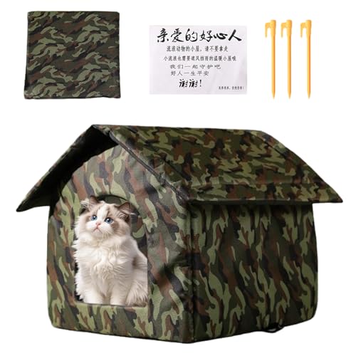 ZHUMCCY Katzenhaus Outdoor,Klappbares Freigehege Aus Oxford-Stoff - rutschfeste Schlafgeheime Winddichte Schlafplätze Für Streunertiere Winter Terrasse Außen | Makeup Zuhause Freunde Familie ZHUMCCY Katzenhaus Outdoor,Klappbares Freigehege Aus Oxford-Stoff - rutschfeste Schlafgeheime Winddichte Schlafplätze Für Streunertiere Winter Terrasse Außen | Makeup Zuhause Freunde Familie von ZHUMCCY