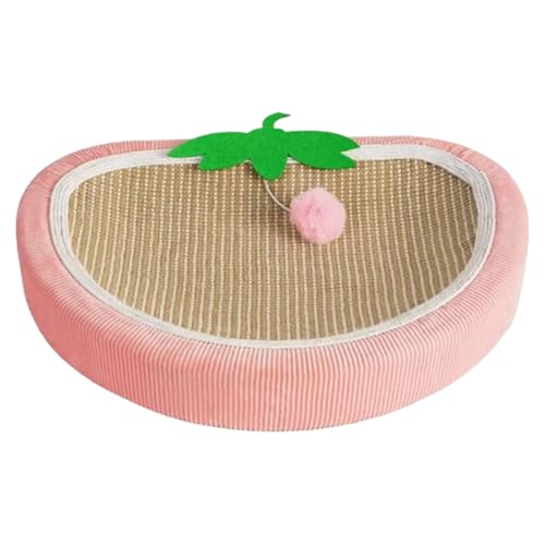ZHUMCCY Katzenliege Kratzbrett | Sisal Erdbeer Kätzchen Bett Katzenkratzbrett | Nest Schlafmatte Haustierzubehör Für Kleine Hunde Haus Boden Wand Stuhl Sofa Teppichschutz von ZHUMCCY
