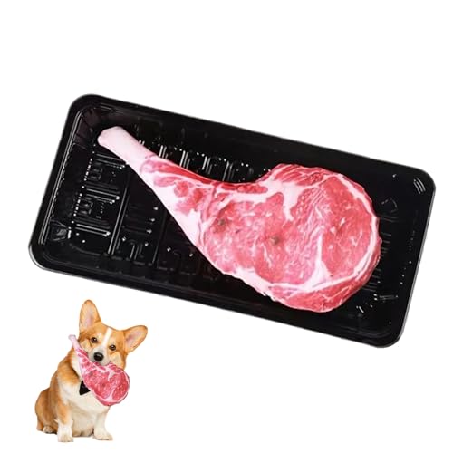 ZHUMCCY Steak Hundespielzeug, Steakform Kauenspielzeug Quietschspielzeug Interaktiv Steakspielzeug Für Mittlere Und Große Welpe ZHUMCCY Steak Hundespielzeug, Steakform Kauenspielzeug Quietschspielzeug Interaktiv Steakspielzeug Für Mittlere Und Große Welpe von ZHUMCCY