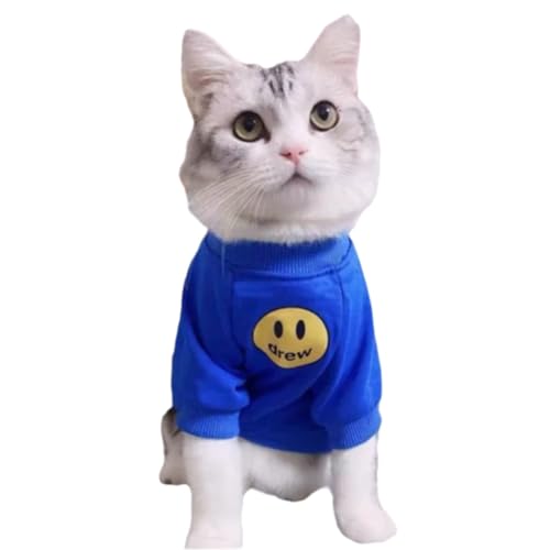 Hundekleidung Katzenkleidung warme Jacke Mantel Welpen-Sweatshirt Weihnachten Halloween-Kostüm Winter-Haustierbekleidung for kleine mittelgroße Hunde Katzen Kätzchen(Blue,M) von ZHXQRP