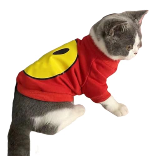 Hundekleidung Katzenkleidung warme Jacke Mantel Welpen-Sweatshirt Weihnachten Halloween-Kostüm Winter-Haustierbekleidung for kleine mittelgroße Hunde Katzen Kätzchen(Red,L) von ZHXQRP