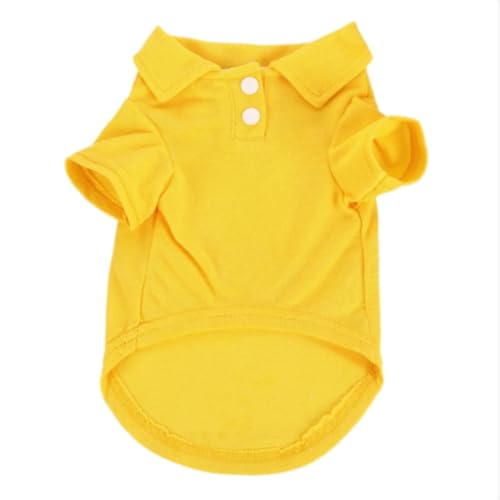 Hundekleidung Warme Jacke Katzenbekleidung Haustierhemd Mantel for Welpen Kätzchen Kleine Mittelgroße Hunde Katzen Pullover(Yellow,M) von ZHXQRP