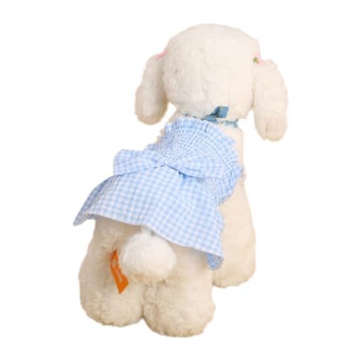 Hundekleidung for kleine Hunde Hundekleider Sommer weich for Welpen süße Katzenhemden atmungsaktiv Pullover Coole Welpenweste(Blue,M) von ZHXQRP