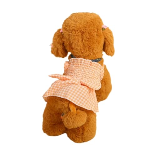 Hundekleidung for kleine Hunde Hundekleider Sommer weich for Welpen süße Katzenhemden atmungsaktiv Pullover Coole Welpenweste(Orange,L) von ZHXQRP