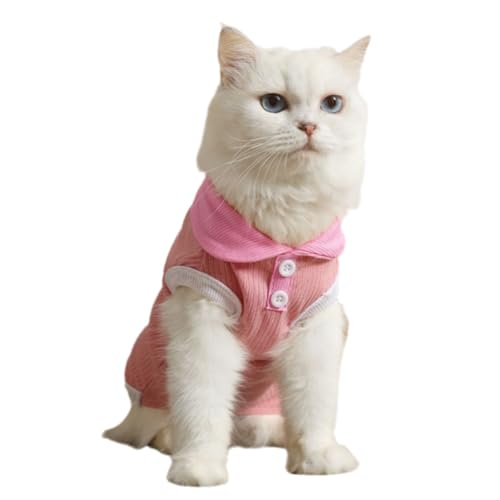 Hundekleidung for kleine Hunde Welpen- und Kätzchen weich und atmungsaktiv for Hauskatzen Sommer-T-Shirts ärmellose Westen for Chihuahuas und Yorkies(Pink) von ZHXQRP