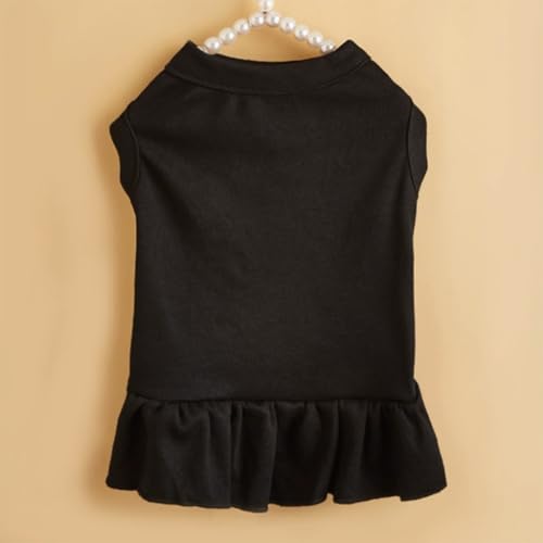 Hundekleidung modische ärmellose Haustierweste Baumwollhemd ideal for kleine Haustiere sorgt for Komfort und Atmungsaktivität Welpenkleidung(Black,L) von ZHXQRP