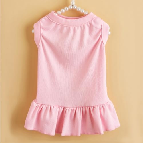 Hundekleidung modische ärmellose Haustierweste Baumwollhemd ideal for kleine Haustiere sorgt for Komfort und Atmungsaktivität Welpenkleidung(Pink,M) von ZHXQRP