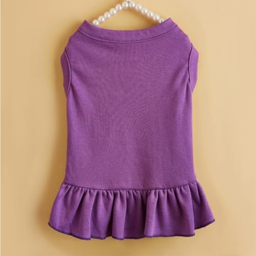 Hundekleidung modische ärmellose Haustierweste Baumwollhemd ideal for kleine Haustiere sorgt for Komfort und Atmungsaktivität Welpenkleidung(Purple,XXL) von ZHXQRP