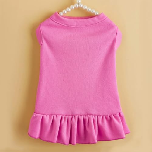 Hundekleidung modische ärmellose Haustierweste Baumwollhemd ideal for kleine Haustiere sorgt for Komfort und Atmungsaktivität Welpenkleidung(Rose red,M) von ZHXQRP