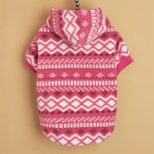 Katzenkleidung Kariertes Welpen-Katzenhemd Hunde-Kapuzenpullover warme Jacke süße Hemden for extra kleine Hunde Katzen Geburtstagsparty und Urlaubsfoto(Rose red,M) von ZHXQRP
