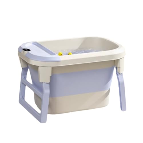 ZHXQRP Faltbare Badewanne Geeignet für Kleine und Mittelgroße Hunde Kunststoff Hundepool mit Ablaufloch Tragbares Design(Blue) von ZHXQRP