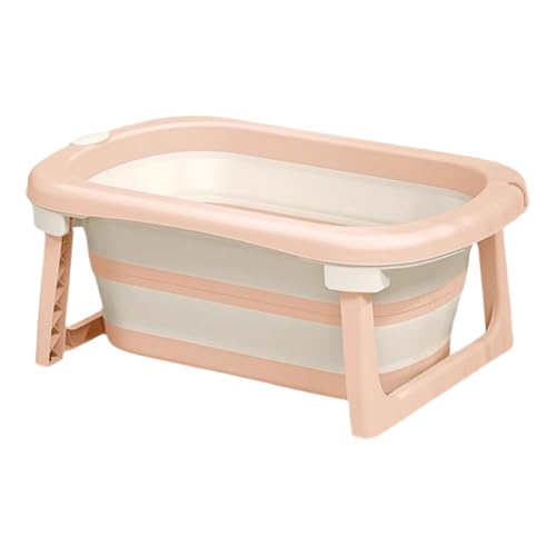 ZHXQRP Faltbare Badewanne Große Kapazität Geeignet für Welpen Kleine Hunde Katzen Tragbares Platzsparendes Design Einfache Bedienung(Pink) von ZHXQRP