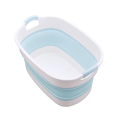ZHXQRP Hundebadewanne mit Ablaufstopfen Einfache und Reinigen Bedienung Faltbare Badewanne für Welpen Kleine Hunde Katzen(Blue) von ZHXQRP