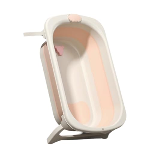 ZHXQRP Hundebadewanne mit Anti-Rutsch-Pad und Ablaufstopfen Multifunktionale zusammenklappbare Haustier Badewanne Tragbar Platzsparendes Design(Pink) von ZHXQRP