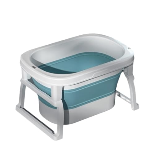 ZHXQRP Hundebadewanne multifunktional zusammenklappbar mit Abflussloch tragbar faltbar Badewanne for kleine Haustiere Badewanne for Welpen kleine Hunde und Katze(Blue) von ZHXQRP