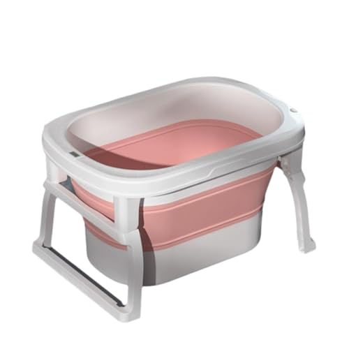 ZHXQRP Hundebadewanne multifunktional zusammenklappbar mit Abflussloch tragbar faltbar Badewanne for kleine Haustiere Badewanne for Welpen kleine Hunde und Katze(Pink) von ZHXQRP
