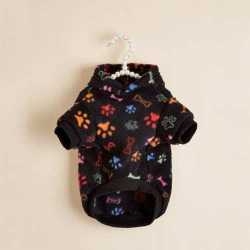 ZHXQRP Katzenkleidung Kariertes Welpen-Katzenhemd Hunde-Kapuzenpullover warme Jacke süße Hemden for extra kleine Hunde Katzen Geburtstagsparty und Urlaubsfoto(Black,M) von ZHXQRP