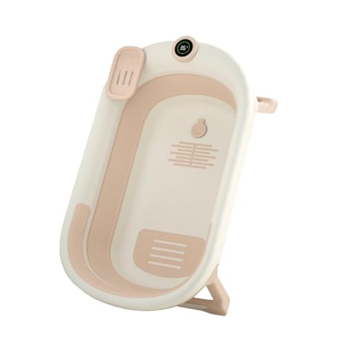 ZHXQRP Multifunktionale Faltbare Badewanne Geeignet mit Ablaufloch Haustier Pool für Kleine und Mittelgroße Kunststoff Hundepool(Brown) von ZHXQRP