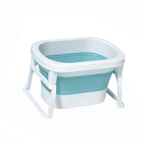 ZHXQRP Multifunktionale Faltbare Haustier-Badewanne mit Abflussloch Tragbare Wäschewanne für Welpen kleine Hunde Katzen(Blue) von ZHXQRP