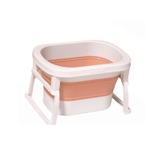 ZHXQRP Multifunktionale Faltbare Haustier-Badewanne mit Abflussloch Tragbare Wäschewanne für Welpen kleine Hunde Katzen(Pink) von ZHXQRP