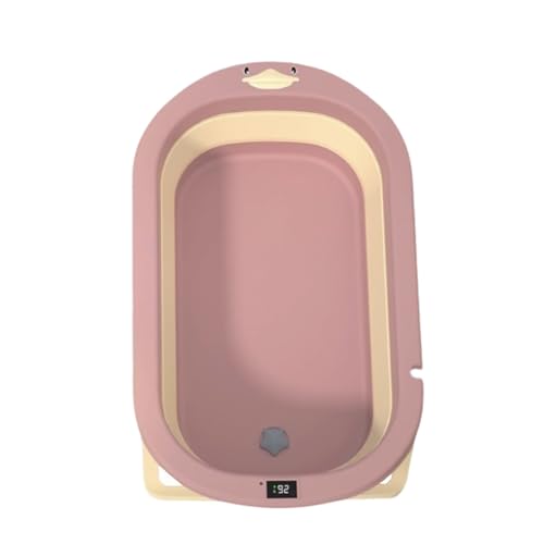 ZHXQRP Multifunktionale Faltbare Haustierbadewanne mit Ablaufloch und Badematte Große Kapazität Kunststoff Hundepool(Pink) von ZHXQRP