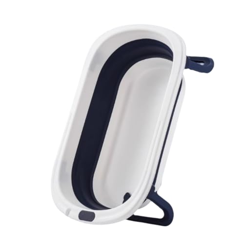 ZHXQRP Multifunktionale Zusammenklappbare Haustier Badewanne Einfache Bedienung mit Ablaufstopfen Hundebadewanne für Welpen Kleine Hunde Katzen(Blue) von ZHXQRP