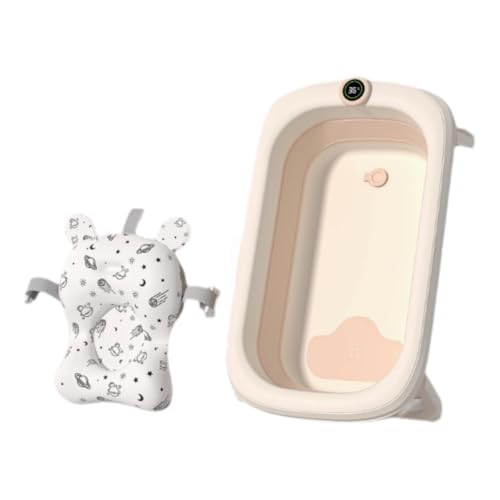 ZHXQRP Multifunktionale Zusammenklappbare Haustier Badewanne mit Badenetz und Badematte Große Kapazität Hundebadewanne für Kleine Mittelgroße Katzen Hunde(Brown with Bath mat) von ZHXQRP