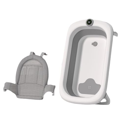 ZHXQRP Multifunktionale Zusammenklappbare Haustier Badewanne mit Badenetz und Badematte Große Kapazität Hundebadewanne für Kleine Mittelgroße Katzen Hunde(Gray with Bath net) von ZHXQRP