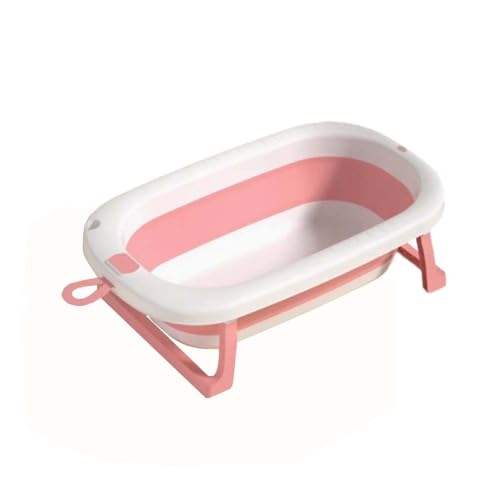 ZHXQRP Multifunktionaler Faltbare Badewanne mit Ablaufloch Große Kapazität Kunststoff Hundepool für Welpen Kleine Hunde Katzen(Pink) von ZHXQRP