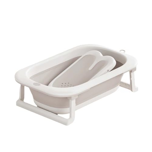 ZHXQRP Multifunktionaler Faltbare Badewanne mit Ablaufloch Haustierbadewanne Geeignet fü Welpen Kleine Hunde Katzen Tragbares Design ﻿(Brown with Shower Rack) von ZHXQRP