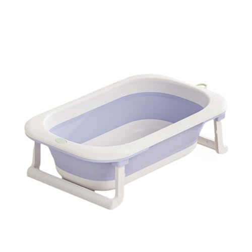 ZHXQRP Multifunktionaler Faltbare Badewanne mit Ablaufloch Haustierbadewanne Geeignet fü Welpen Kleine Hunde Katzen Tragbares Design ﻿(Purple) von ZHXQRP