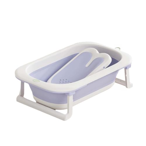 ZHXQRP Multifunktionaler Faltbare Badewanne mit Ablaufloch Haustierbadewanne Geeignet fü Welpen Kleine Hunde Katzen Tragbares Design ﻿(Purple with Shower Rack) von ZHXQRP
