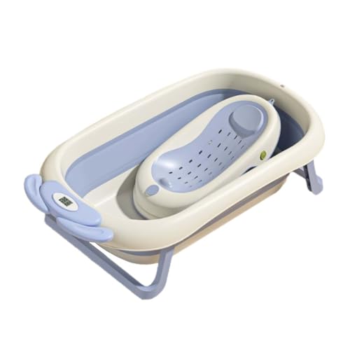 ZHXQRP Multifunktionaler Faltbare Badewanne mit Ablaufloch und Rutschschutzmatte Platzsparend an Die Wand Hängen Geeignet für Welpen Kleine Hunde Katzen(Purple) von ZHXQRP